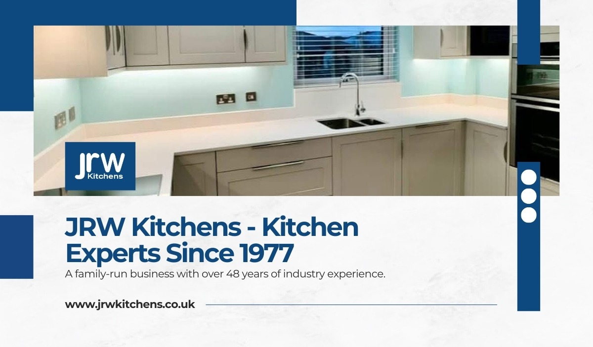 Modern kitchen showroom banner design for website development and kitchen services website